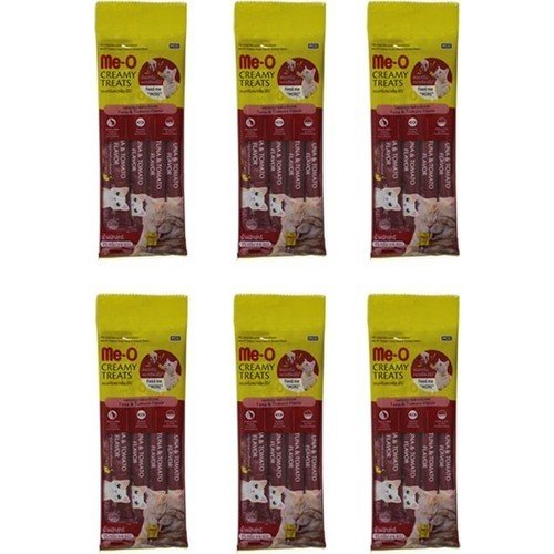 Me-O Creamy Treats Ton Balıklı ve Domatesli Kedi Ödül Maması (4 x 15 g) 6 Adet