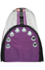 Lüx Flybag Şeffaf Kedi Taşıma Çantası 43 x 26 x 27 cm-Mor